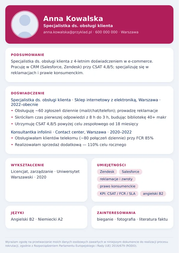 Szablon CV Bento Grid — siatka kafelków (bento)